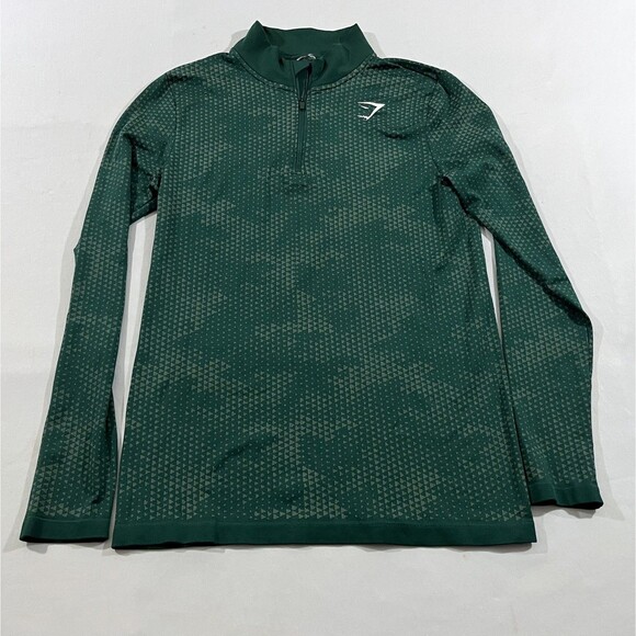 Gymshark Other - Gymshark Mens Sport Slim Apex Green 1/4 Zip Pullover Shirt Long Sleeve Top Sz S